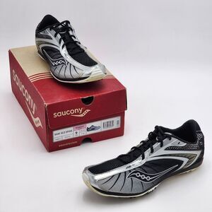 Saucony Shay XC2 Spike Cross Country Track Running Shoes Silver Women's Size 9